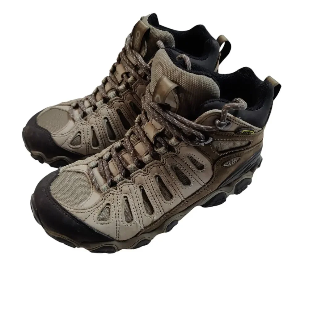 Oboz Womens Sz 7 Sawtooth Mid B-Dry Insulated Waterproof Leather Hiking Boots